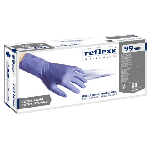 Guanti in nitrile Reflexx R99 ultra resist M - 50pz