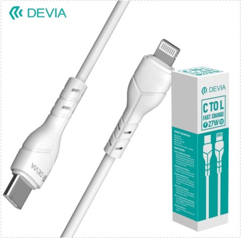 Cavo usb da C a L 27w 1Mt ricambio espositore kintone bianco