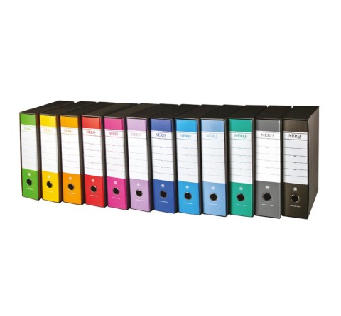 Raccoglitore commerciale con custodia dorso 8cm nero