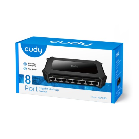Switch lan 8 porte Cudy 10/10/1000 gigabit GS108D