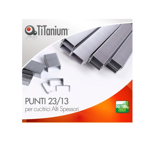 Punti metallici passo 23/13 - TiTanium- conf. 1000 pezzi        