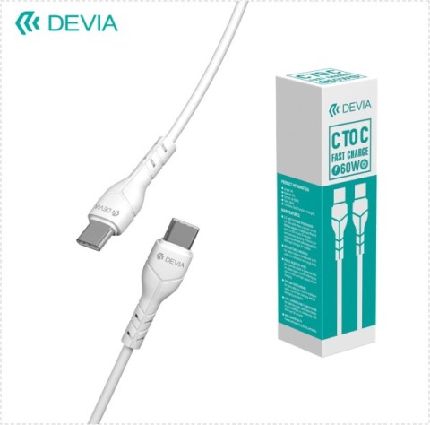 Cavo usb da C a C 60w 1Mt ricambio espositore kintone bianco