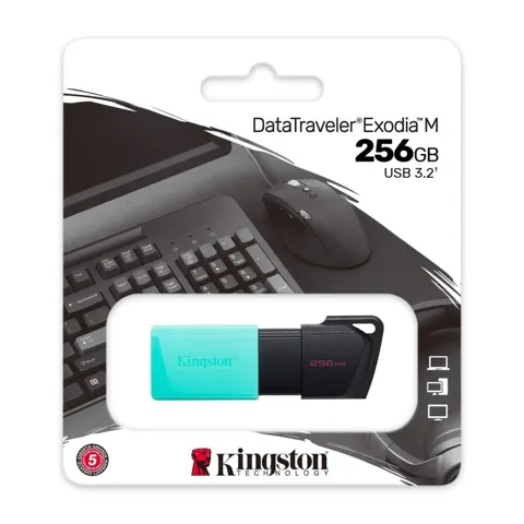 Pen drive 256gb Kingston usb-a 3.2 nero/azzurro