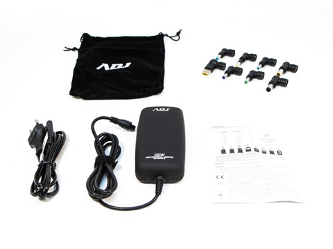 Alimentatore notebook oDJ 120w mini nero voltaggio auto 8 connettori