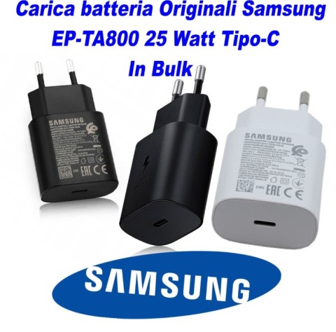 Caricatore Samsung USB-C25 Watt bianco EP-TA800EWE