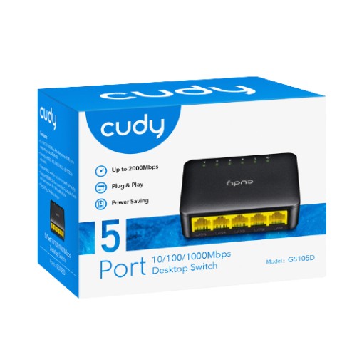 Switch lan 5 porte Cudy 10/10/1000 gigabit GS105D