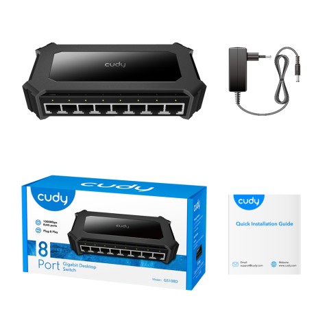 Switch lan 8 porte Cudy 10/10/1000 gigabit GS108D