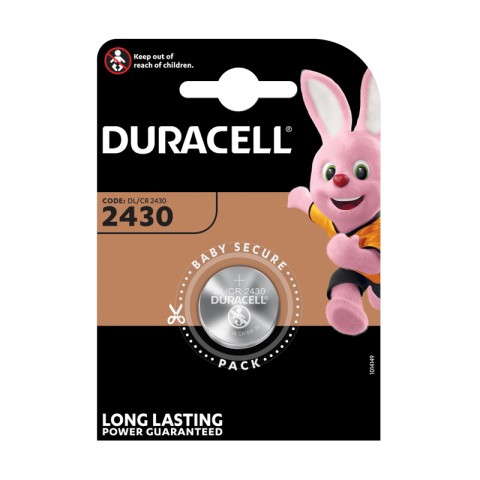 Batteria Duracell Bottone Litio DL/CR2430 1Cnf/1pz