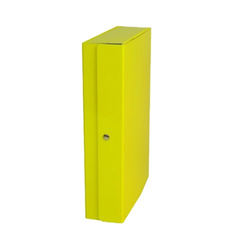 Cartella Starline giallo portaprogetto 10cm - 3 bottoni